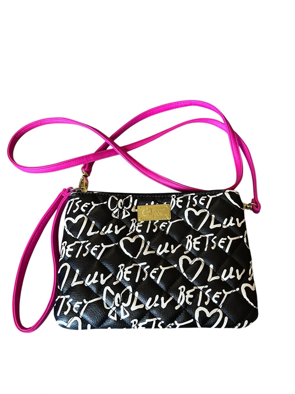 Luv Betsey by Betsey Johnson Graffiti Script Crossbody Wristlet